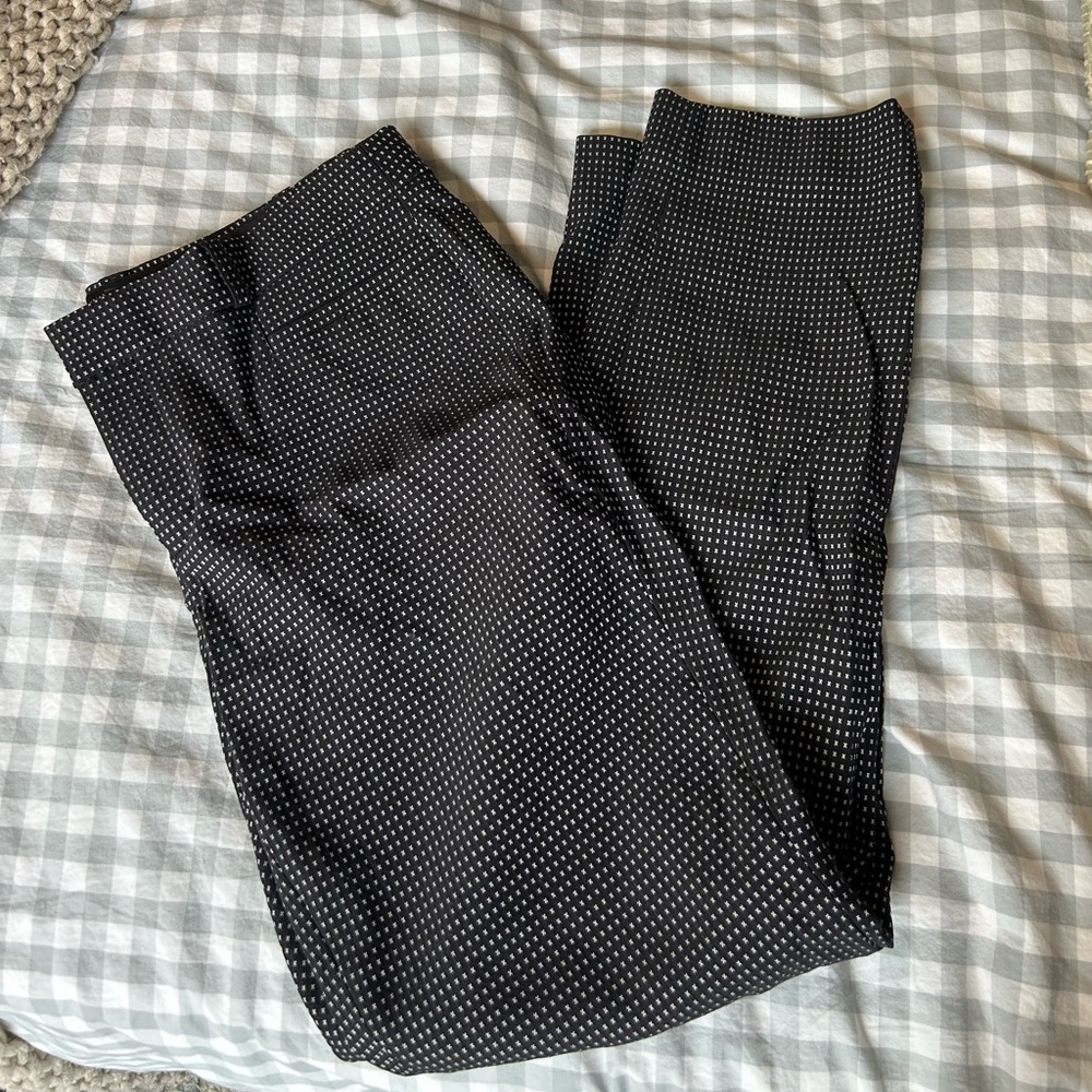 Banana Republic Sloan Black and White Patterned Pants